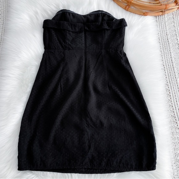 Bardot Strapless Iridescent Polka Dot Mini Length  Dress Corset Front US 6 - Picture 4 of 15